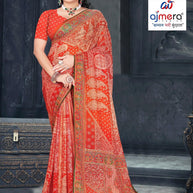 Fashionable Printed Saree with Blouse Piece for Festive Collection  | RMF-JASLEEN VOL-2
