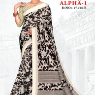 Elegant Printed Saree with Designer Blouse Piece for Festive Wear | GLC-ALPHA-1