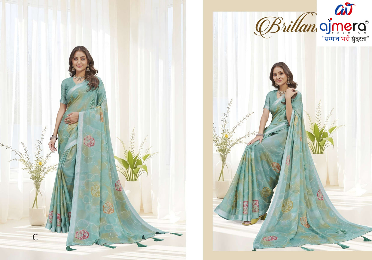 Fashionable Printed Saree with Blouse Piece for Festive Collection  | RDD-GANVITHA VOL-2