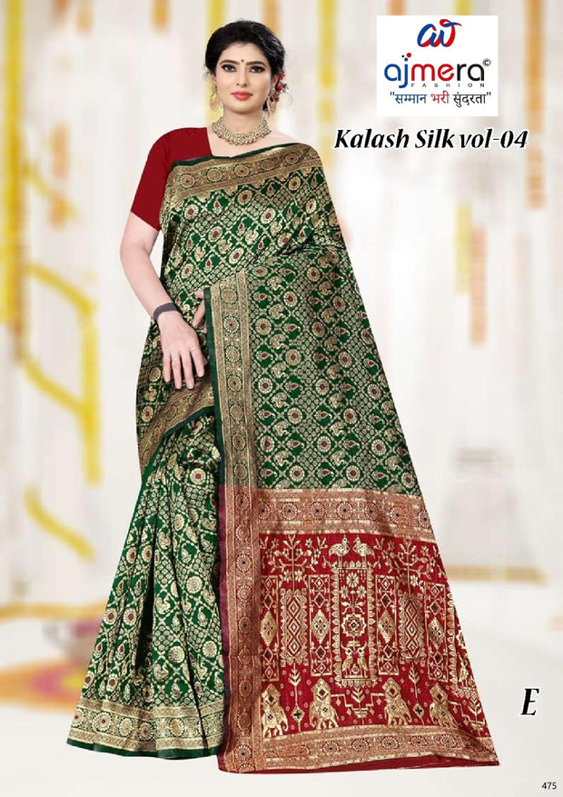 Crafted Rapier Silk Matching Saree With Blouse Piece | TUL-KALASH SILK VOL-04