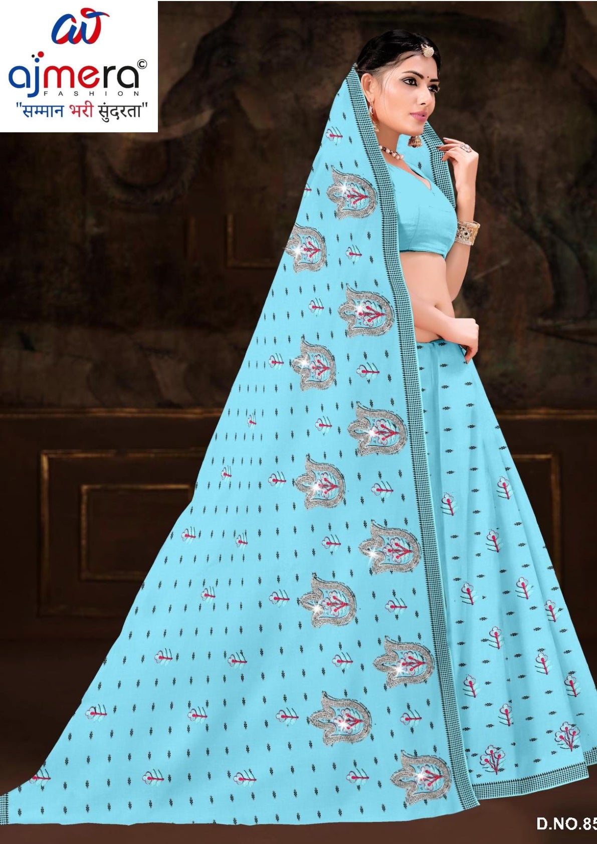 Printed Cotton Saree with Without Blouse for Premium Ethnic and Traditional Wear | PJA-BINDAAS