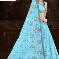 Printed Cotton Saree with Without Blouse for Premium Ethnic and Traditional Wear | PJA-BINDAAS