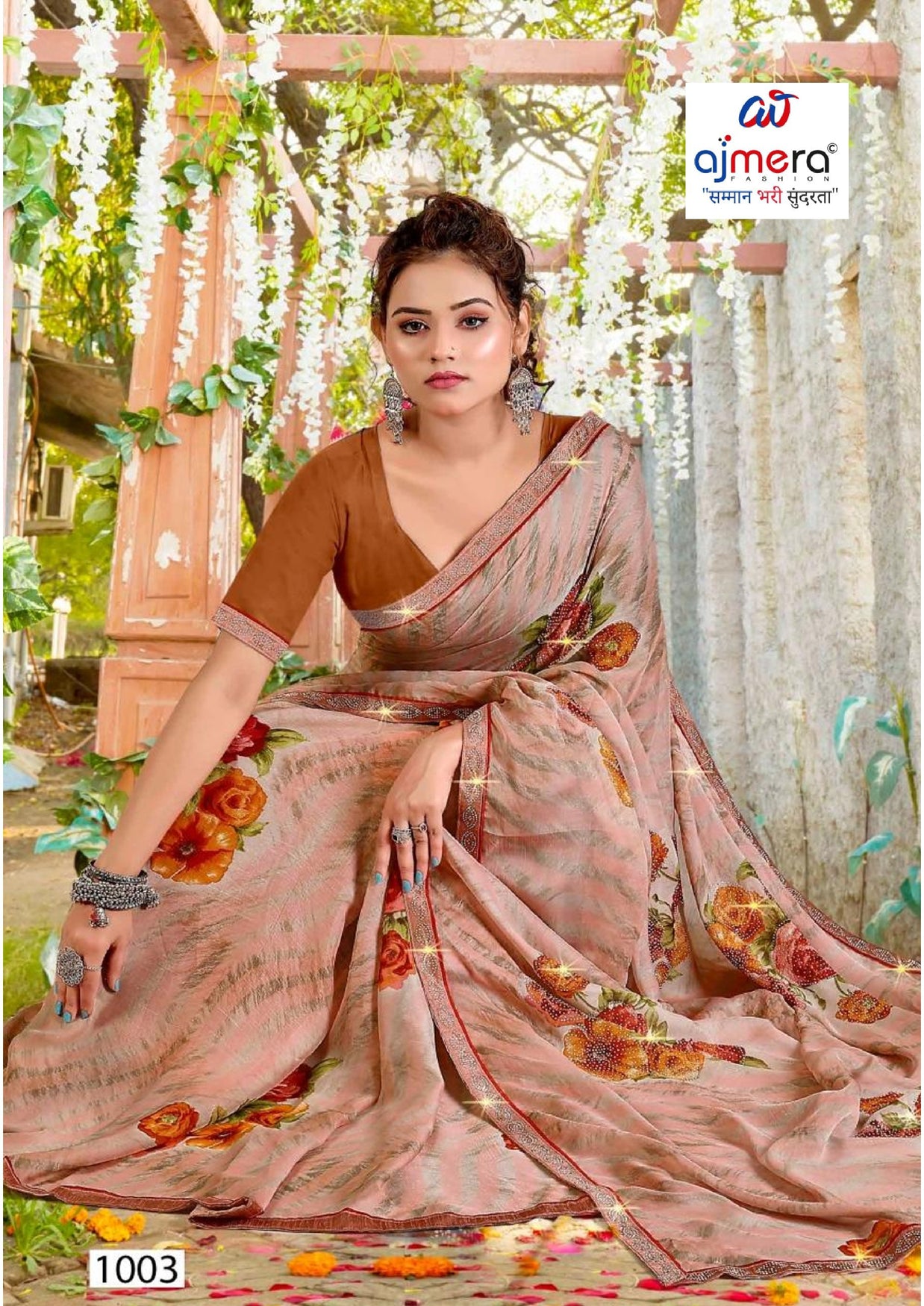Premium Printed Saree with Matching Blouse Piece for Ethnic Elegance | PRM-JANEMAN