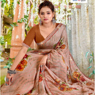 Premium Printed Saree with Matching Blouse Piece for Ethnic Elegance | PRM-JANEMAN