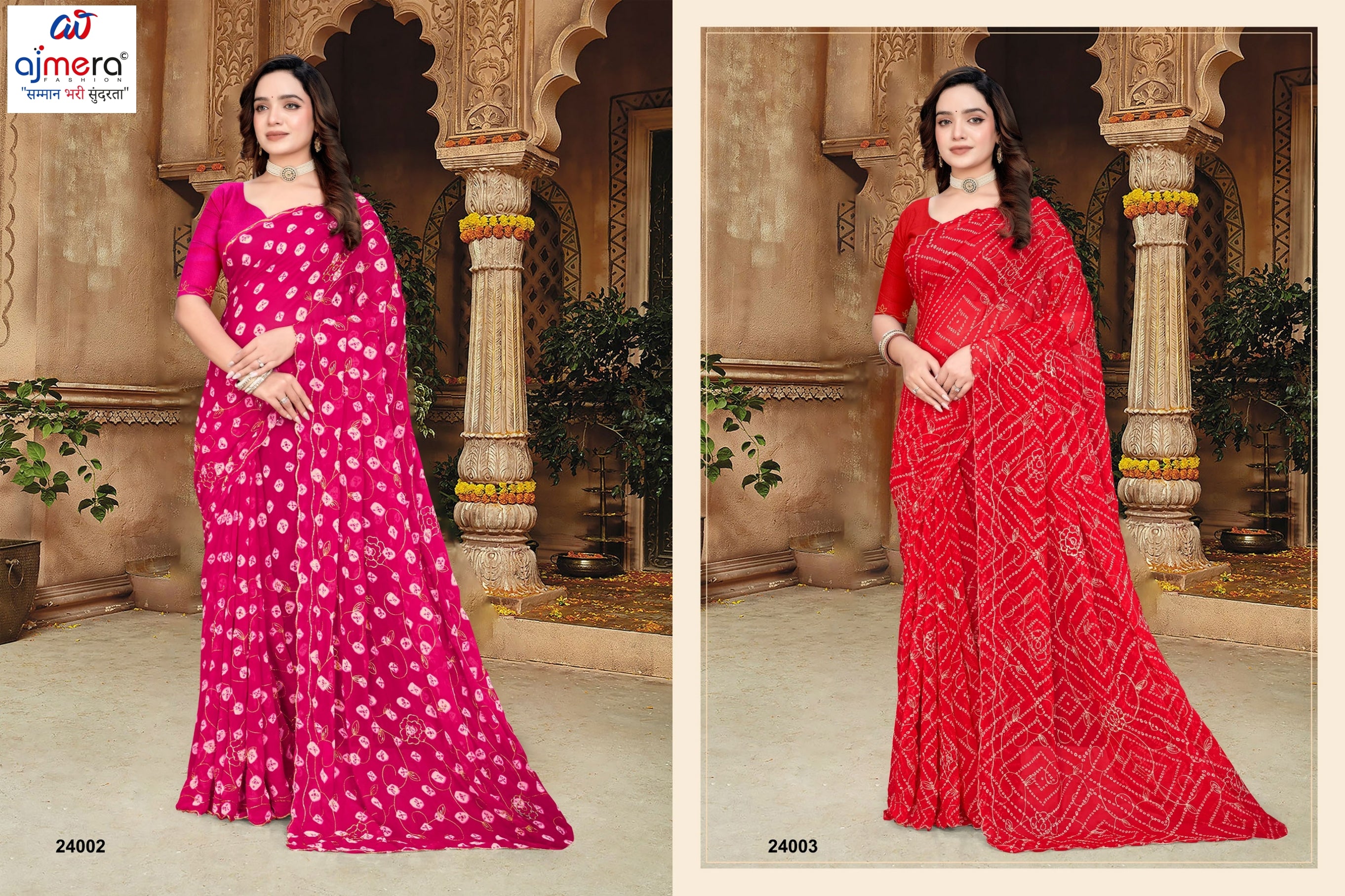 Elegant Printed Saree with Designer Blouse Piece for Festive Wear  | JS-VEDIKA