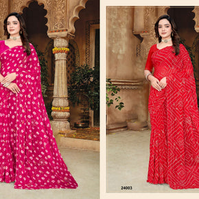 Elegant Printed Saree with Designer Blouse Piece for Festive Wear  | JS-VEDIKA