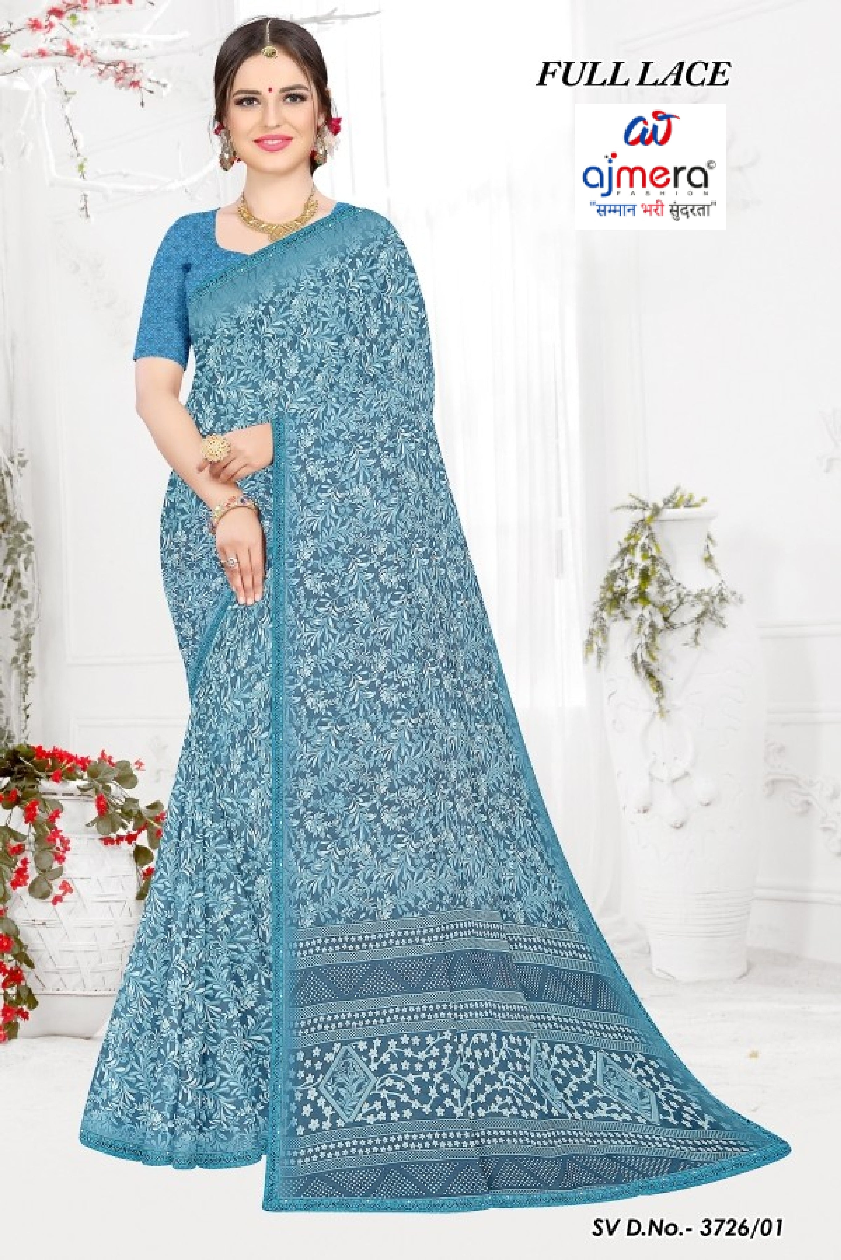 Designer Printed Saree with Blouse Piece for Special Occasions  | SSR-MUNNI