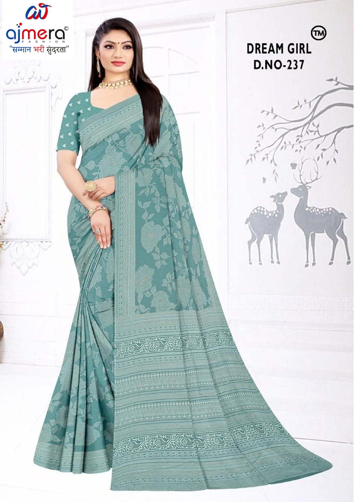 Graceful Printed Saree with Blouse Piece for Modern Ethnic Fashion | PUS-DREAM GIRL-237
