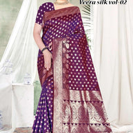 Rich Jacquard Silk Saree with Blouse Piece for Sophisticated Ethnic Style | TUL-VEERA SILK VOL-02