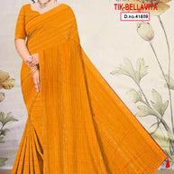 Printed Dyed Matching Saree with Blouse Piece for Premium Ethnic and Traditional Wear | TIK-BELLAVITA