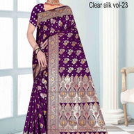 Luxury Jacquard Silk Saree with Blouse Piece for Wedding & Party Wear | TUL-CLEAR SILK VOL-23