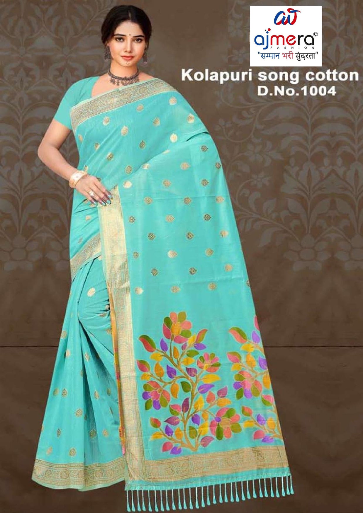 Luxury Elegance Jacquard Silk Saree Without Blouse | TUL-KOLAPURI SONG COTTON