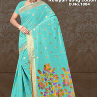 Luxury Elegance Jacquard Silk Saree Without Blouse | TUL-KOLAPURI SONG COTTON