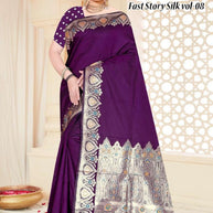 Heritage Jacquard Silk Saree With Blouse Piece | TUL-FAST STORY SILK VOL-08