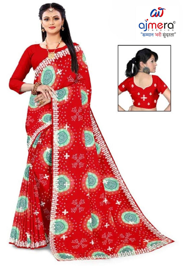Fashionable Printed Saree with Blouse Piece for Festive Collection  | TD-DEVRANI