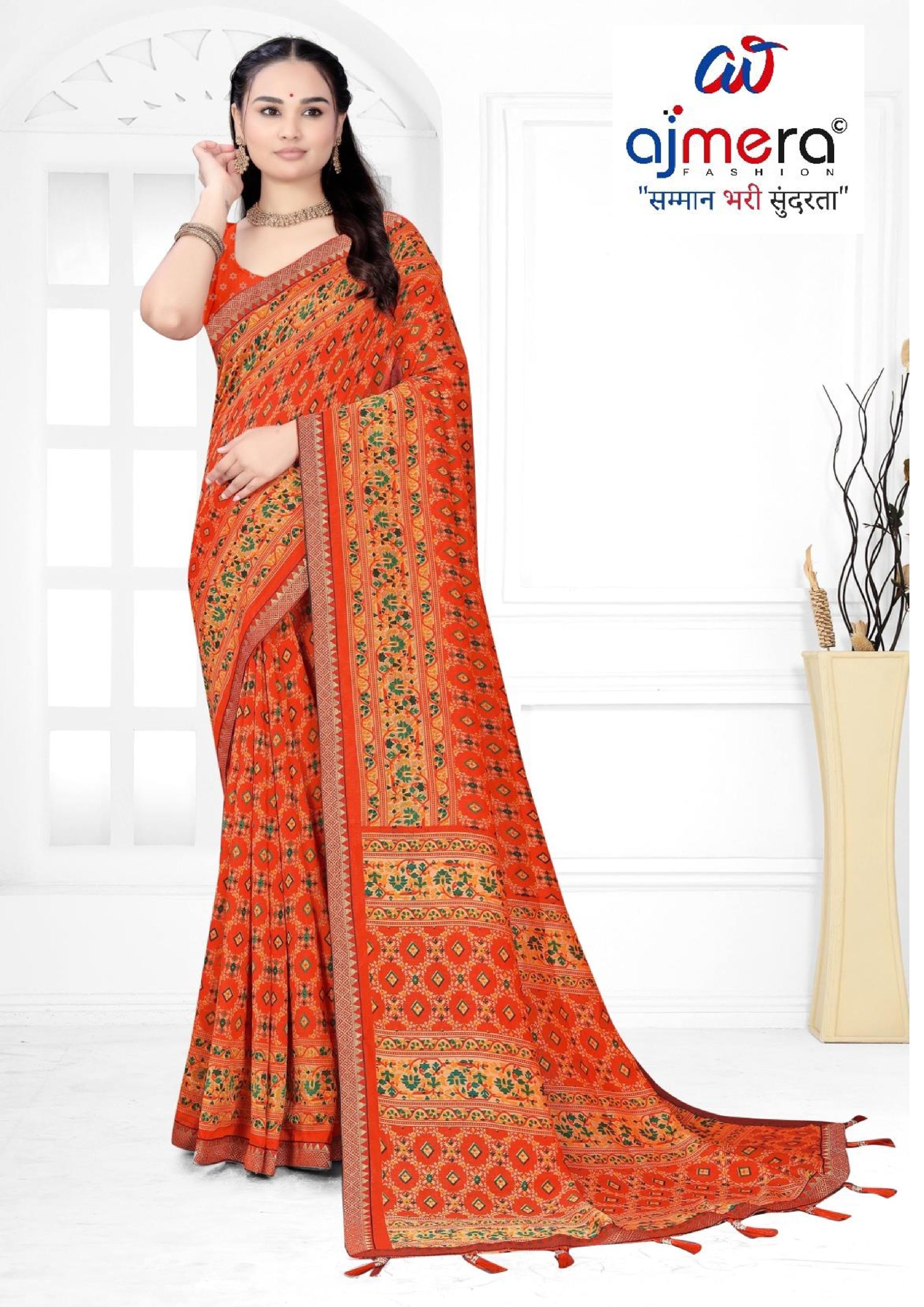 Vichitra Print Loose Saree with Blouse for Premium Ethnic and Traditional Wear | TTS-AKSARA VOL-39
