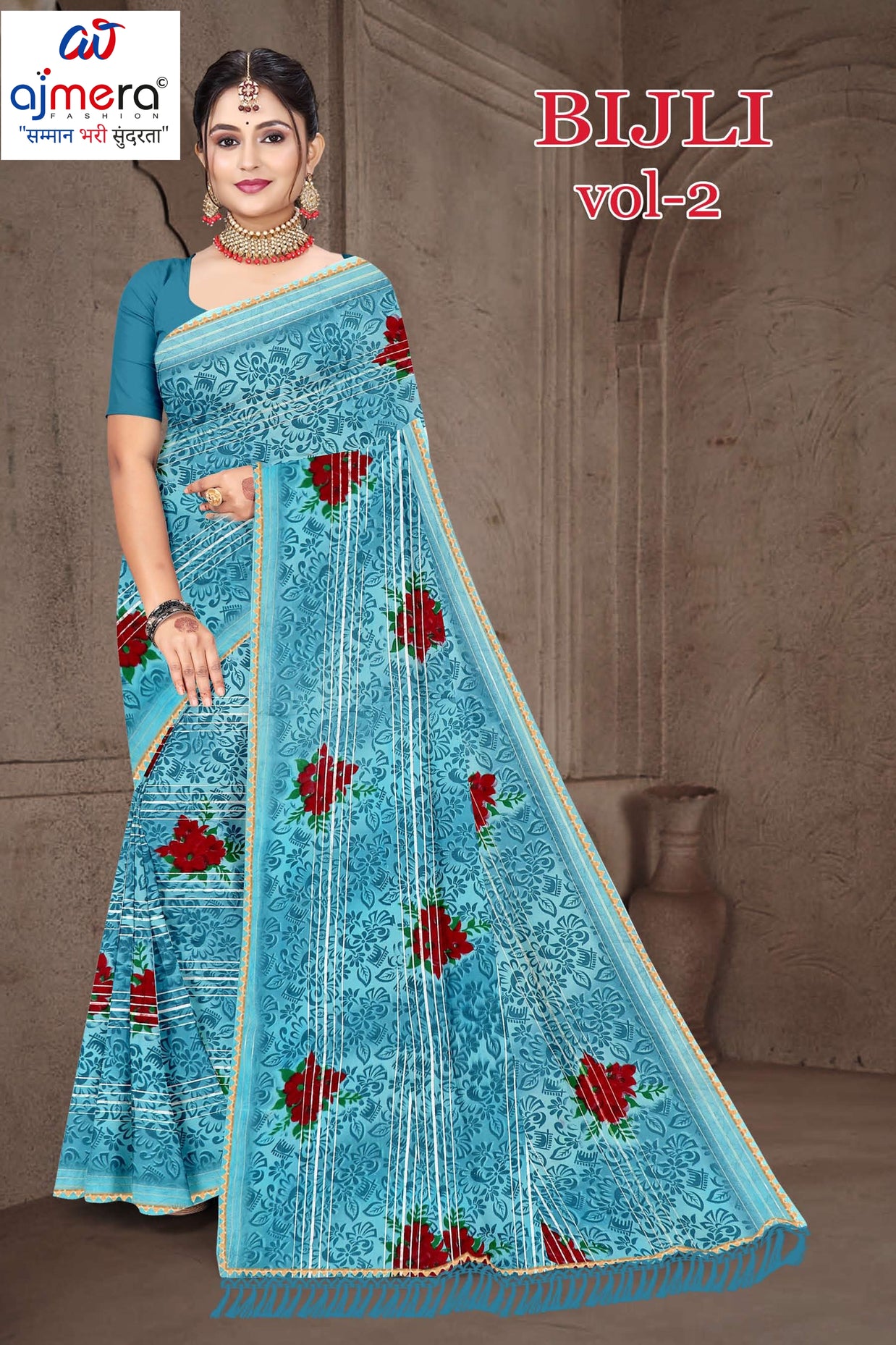 Stylish Printed Saree with Blouse Piece for Traditional Celebrations  | GPT-BIJLI-2