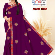 Lycra Dyed Matching Saree with Blouse Piece for Premium Ethnic and Traditional Wear | SRS-MASTI TIME