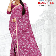 Stylish Printed Saree with Blouse Piece for Traditional Celebrations  | GLC-RASA SILK
