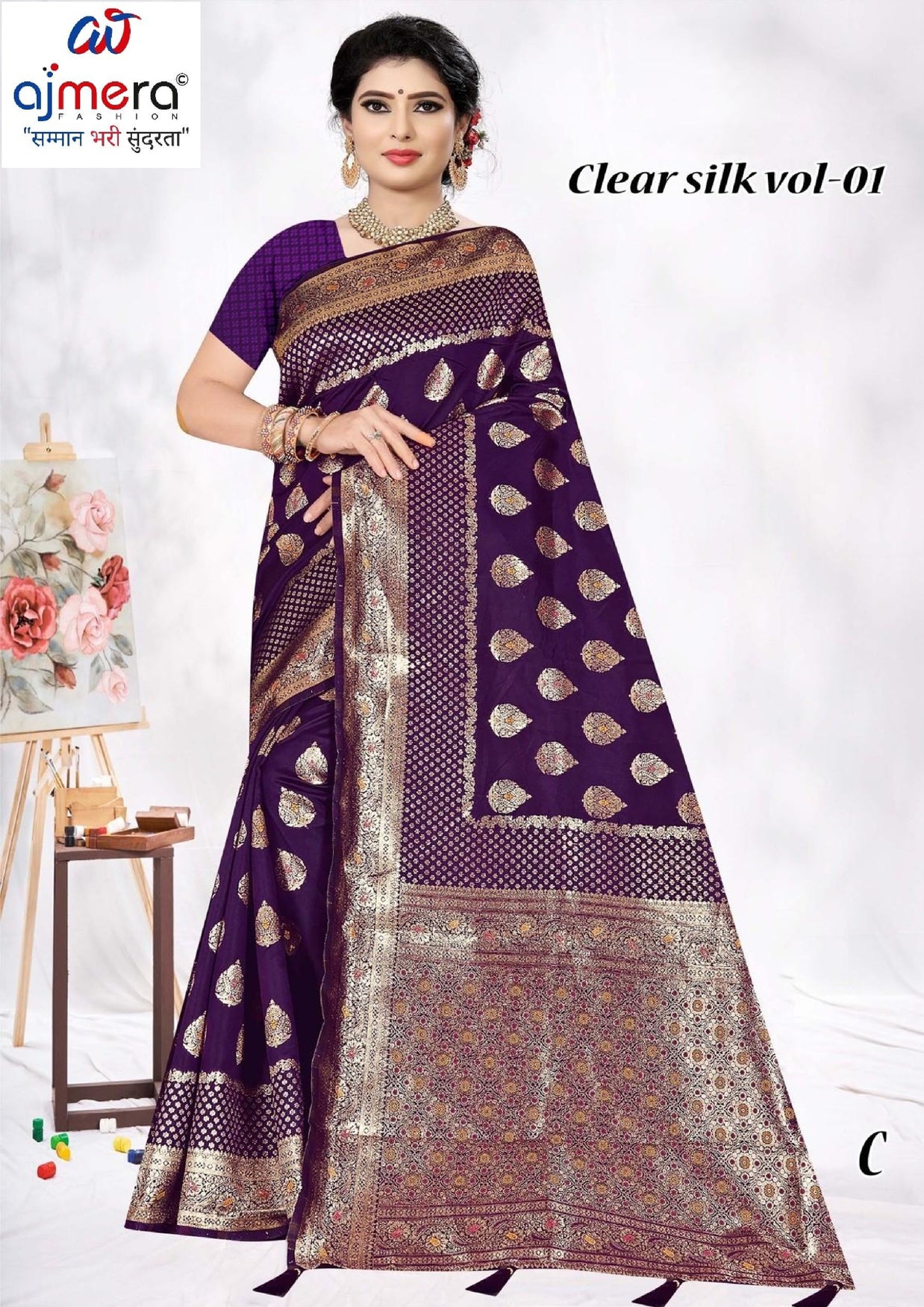 Classic Jacquard Silk Saree with Blouse Piece for Elegant Traditional Look | TUL-CLEAR SILK VOL-01