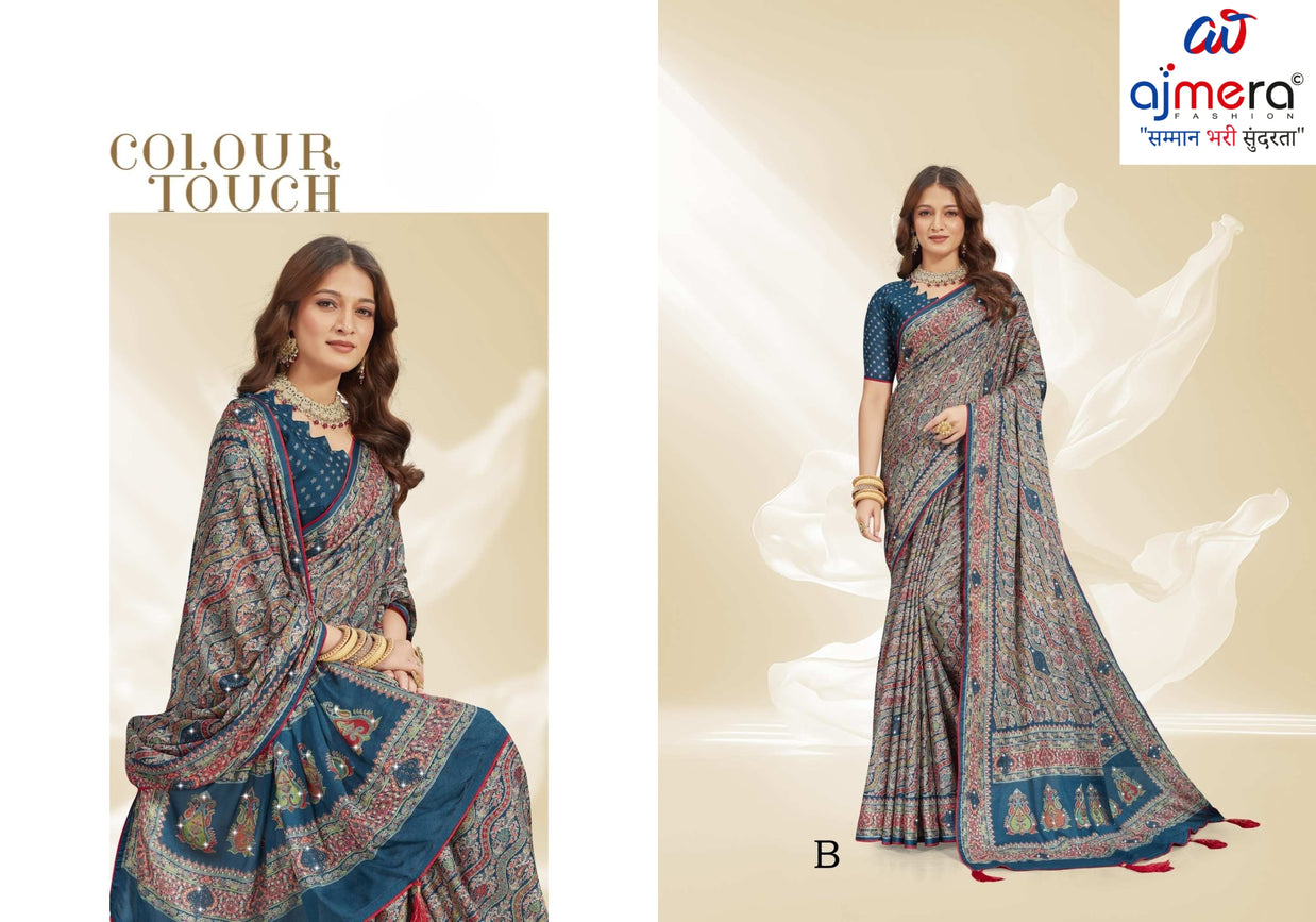 Exclusive Printed Saree with Blouse Piece for Elegant Ethnic Look  | RDD-MRUNALI