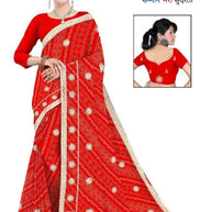 Trendy Printed Saree with Blouse Piece for Women’s Ethnic Wardrobe  | TD-ANARKALI