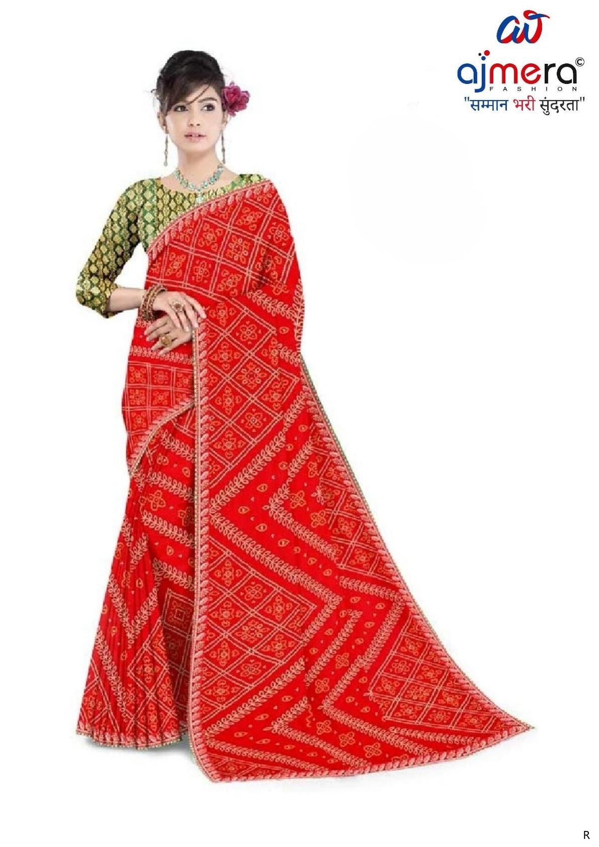 Designer Printed Saree with Blouse Piece for Special Occasions  | TD-RADHA