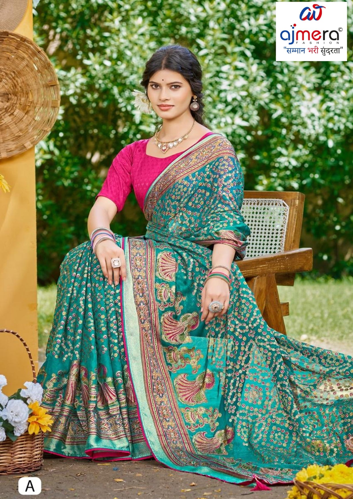 Classic Printed Saree with Blouse Piece for Timeless Traditional Style | VDT-ZOYA BRASSO-20