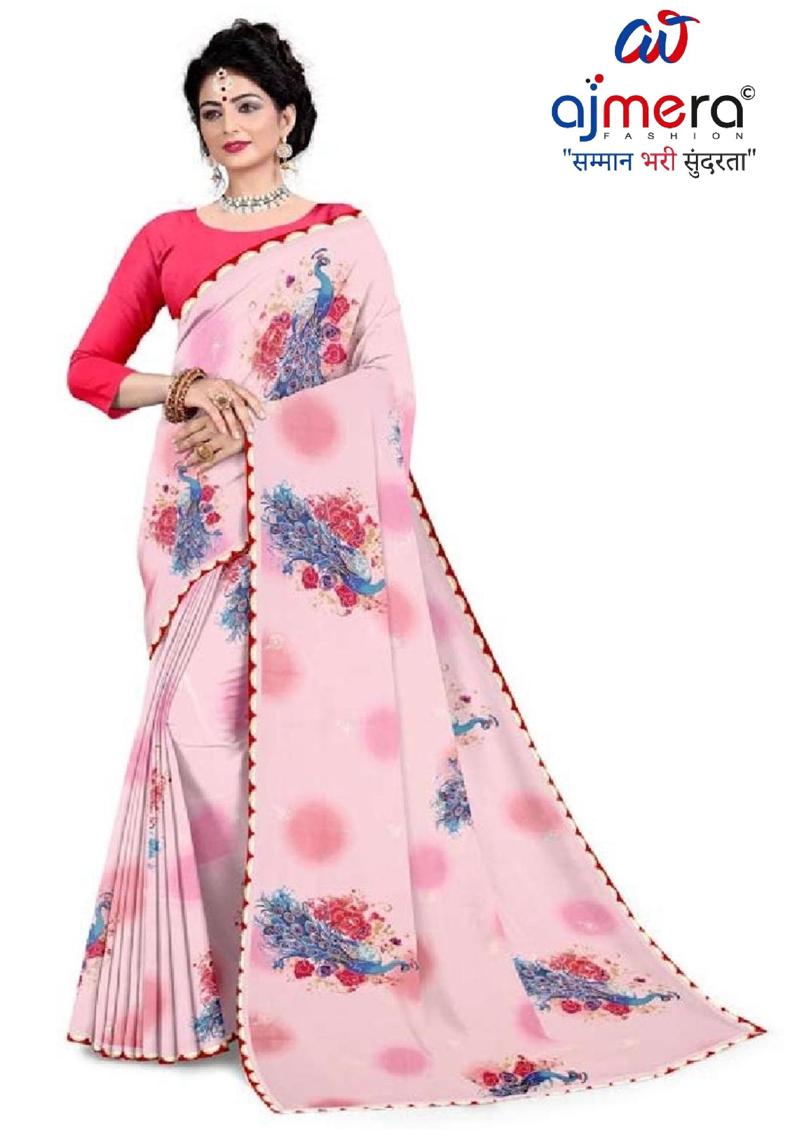 Georgette Print Loose Saree with Blouse for Premium Ethnic and Traditional Wear | TD-COCONUT