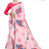 Georgette Print Loose Saree with Blouse for Premium Ethnic and Traditional Wear | TD-COCONUT