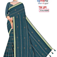 Latest Dyed Matching Saree with Blouse Piece for Premium Ethnic and Traditional Wear | TIK-UPI