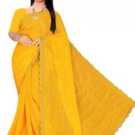 Crepe Dyed Matching Saree with Blouse Piece for Premium Ethnic and Traditional Wear | RAL-SHEHANSHA