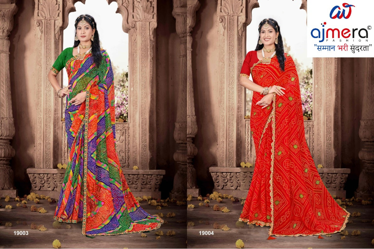 Beautiful Printed Saree with Blouse Piece for Cultural Celebrations | JS-LAVYA