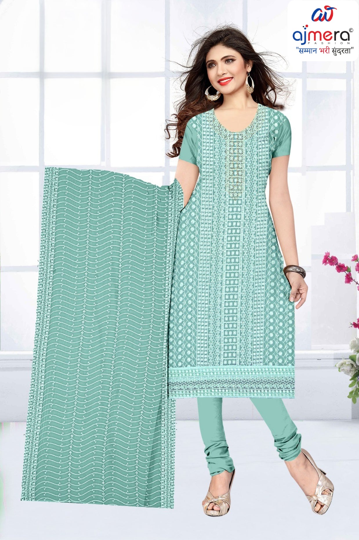 Premium Fox Georgette Unstitched Suit Set | KVF-SUMMER