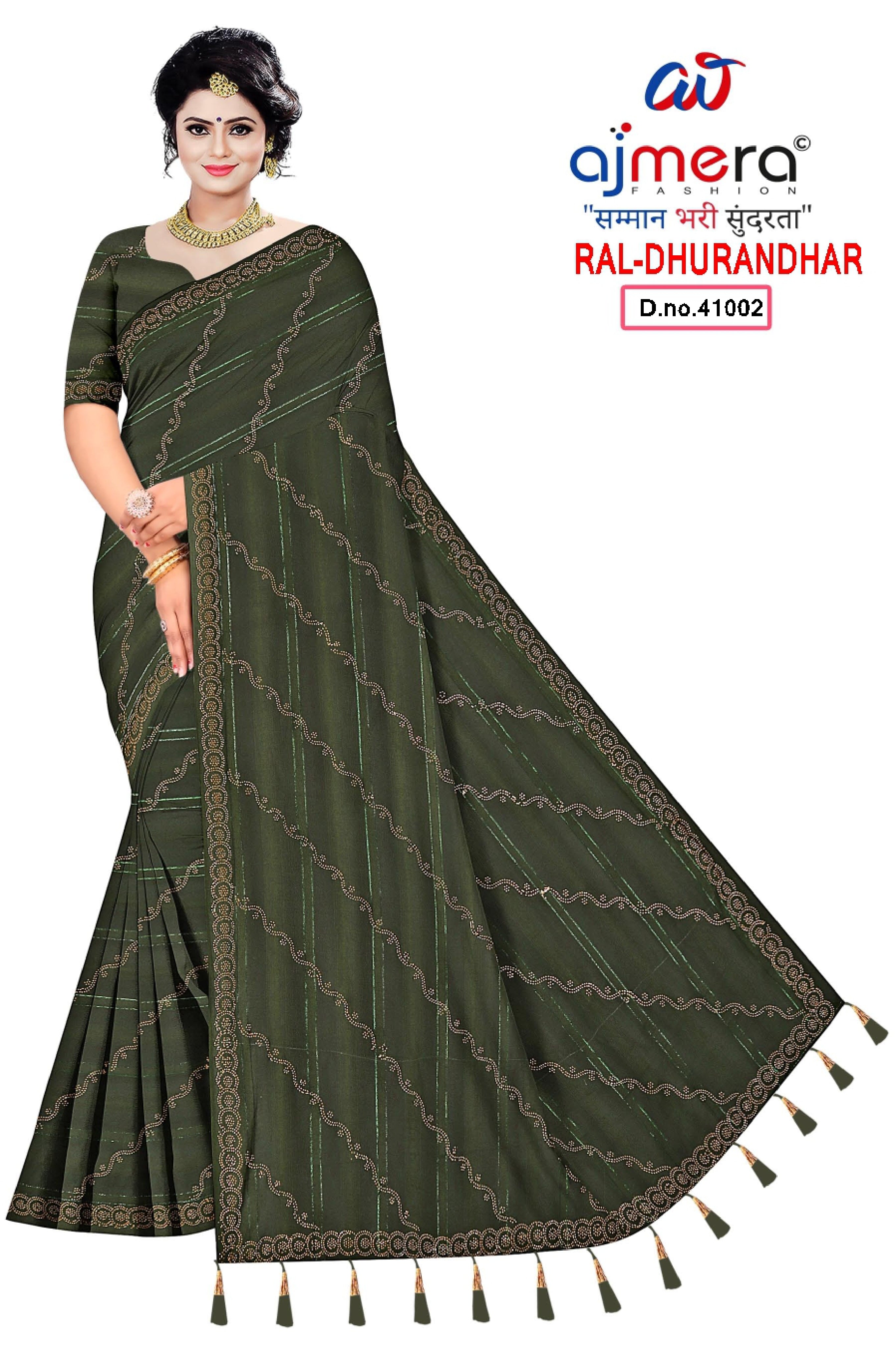 Matching Saree Manufacturer with Blouse Piece for Premium Ethnic and Traditional Wear | RAL-DHURANDHAR