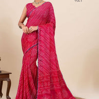 Designer Printed Saree with Blouse Piece for Special Occasions  | RMF-BANDHAN VOL-1