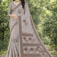 Reniyal Print Loose Saree with Blouse for Premium Ethnic and Traditional Wear | SGR-PADMA