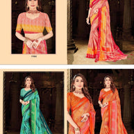 Elegant Printed Saree with Designer Blouse Piece for Festive Wear  | JS-PAYAL