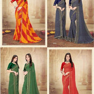 Classic Printed Saree with Blouse Piece for Timeless Traditional Style | JS-CHARKHA