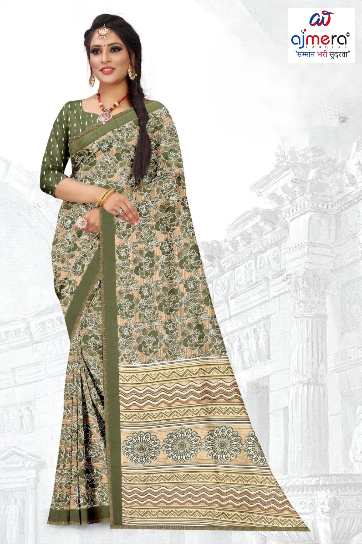 Designer Printed Saree without Blouse for Special Occasions | GLC-DIL LAGGI