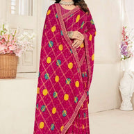 Stylish Printed Saree with Blouse Piece for Traditional Celebrations  | CAS-MAHARANI