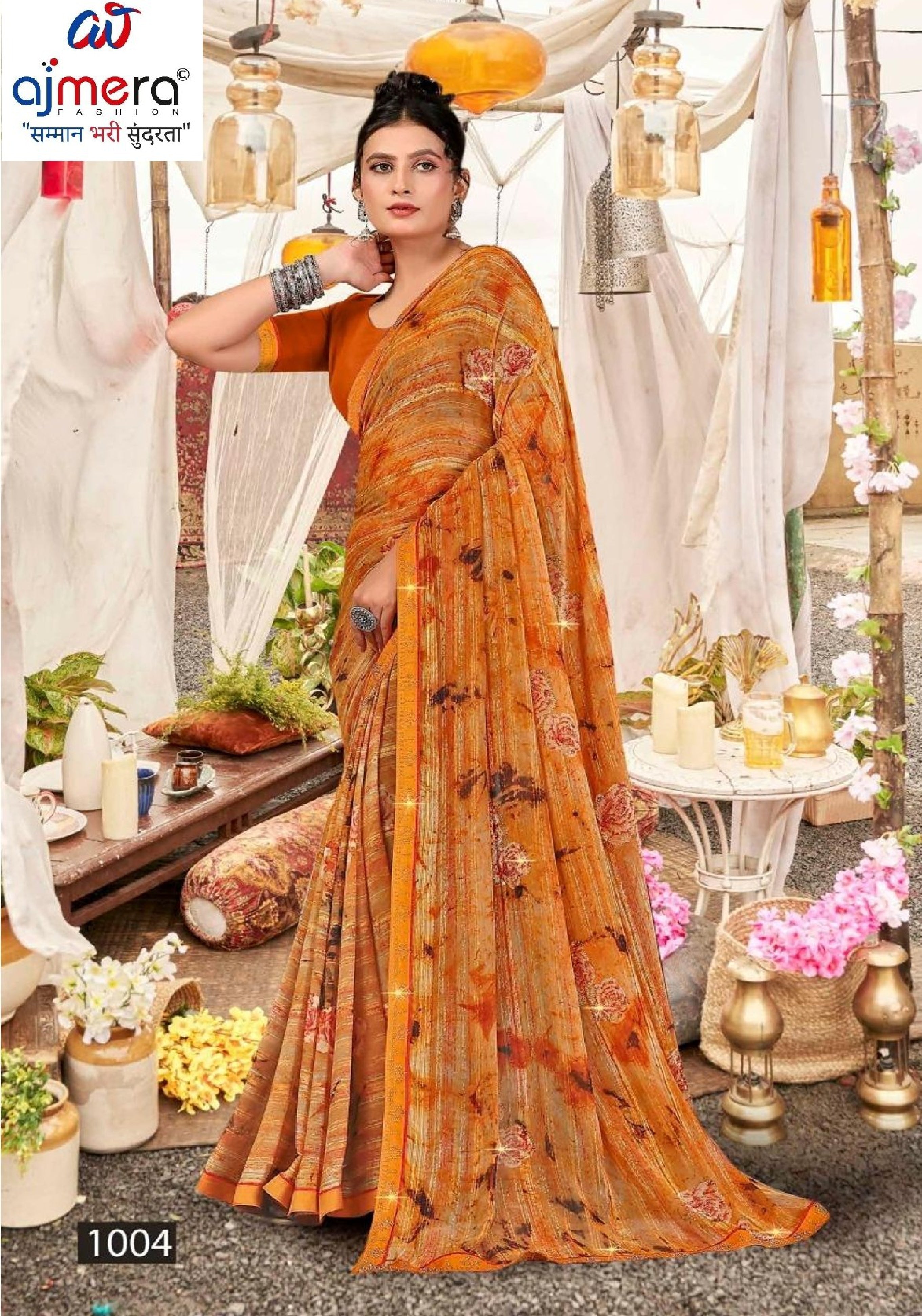 Designer Printed Saree with Blouse Piece for Special Occasions | PRM-ROSE QUEEN
