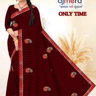 Fancy Lycra Matching Saree with Blouse Piece for Premium Ethnic and Traditional Wear | SRS-ONLY TIME