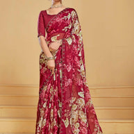 Premium Printed Saree with Matching Blouse Piece for Ethnic Elegance  | RDD-TANUJA