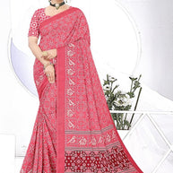 Premium Printed Saree with Matching Blouse Piece for Ethnic Elegance | PUS-DREAM GIRL-110