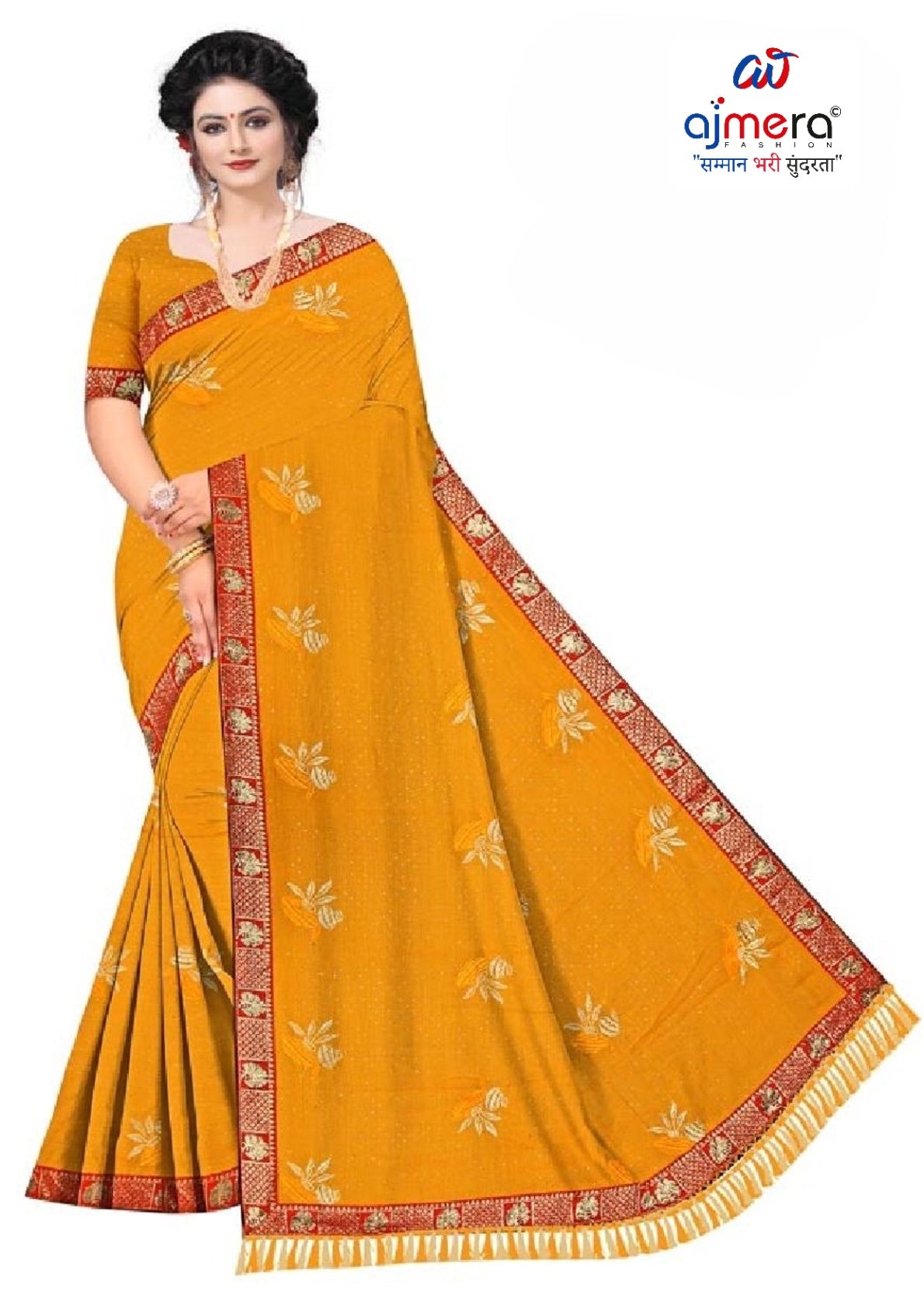 Fandy Dyed Matching Saree with Blouse Piece for Premium Ethnic and Traditional Wear | VKM-MATUKI