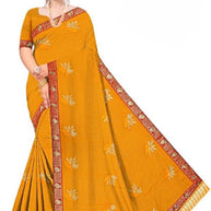 Fandy Dyed Matching Saree with Blouse Piece for Premium Ethnic and Traditional Wear | VKM-MATUKI