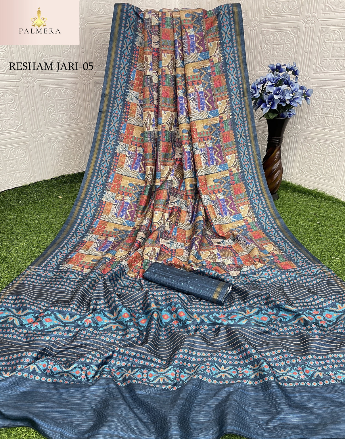 Palmera Saree Wholesaler and Palmera Saree Supplier | ALL-RESHAM JARI VOL-1