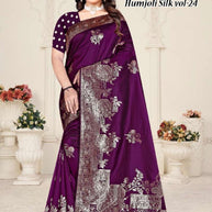 Traditional Jacquard Silk Saree With Blouse Piece | TUL-HUMJOLI SILK VOL-24