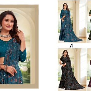 Stylish Printed Saree with Blouse Piece for Traditional Celebrations  | RDD-KAAMYA VOL-03